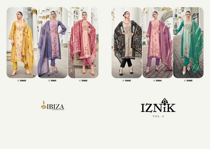 Iznik Vol 4 By Ibiza Simar Muslin Digital Printed Salwar Kameez Wholesale Shop In Surat